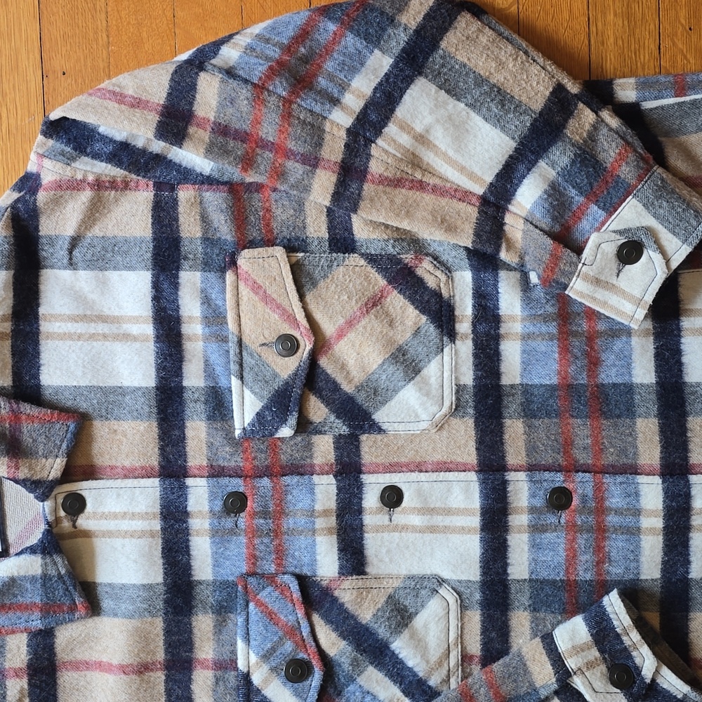 Zara, Shacket Wool Blend Plaid, Oversized, EUC, Women's M - Picture 6 of 12